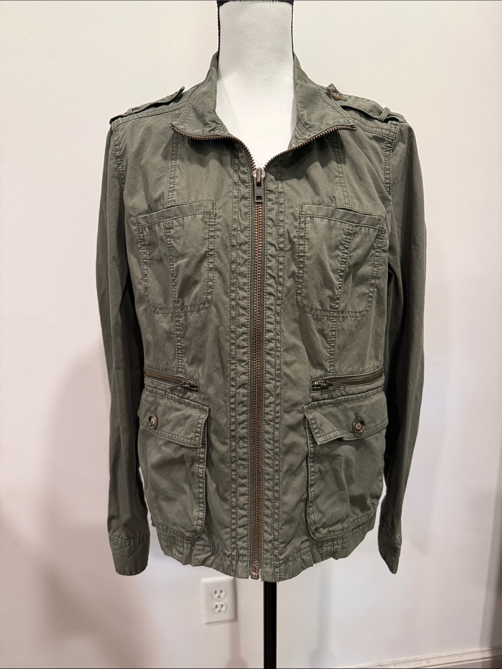 Casion Olive Utility Jacket - Lightweight Field Style Size XL - Picture 2 of 9